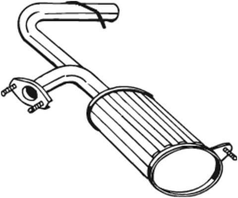 Uitlaatsysteem achterste geluiddemper past: SUBARU JUSTY II 1.3 10.95-11.03