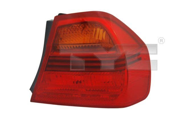 Achterlicht Links (extern, kleur indicator oranje, kleur van het glas red) past: BMW 3 E90, E91 Saloon 12.04-07.08