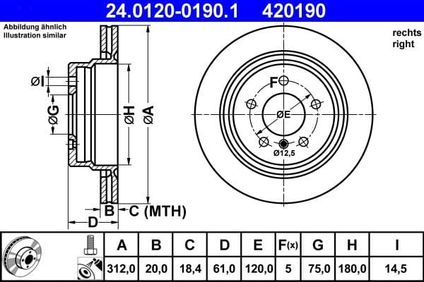 Brake disc Achter Rechts past: BMW 3 (E36), Z3 (E36) 3.0/3.2 11.92-06.03