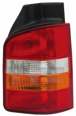 Achterlicht Links (Achter, P21/4W/P21W, kleur indicator oranje, kleur van het glas red) past: VW TRANSPORTER T5 Bus / Gesloten lichaam / Oversize lichaam 04.03-11.09