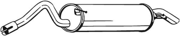Uitlaatsysteem achterste geluiddemper past: FIAT STILO 1.9D 10.01-08.08