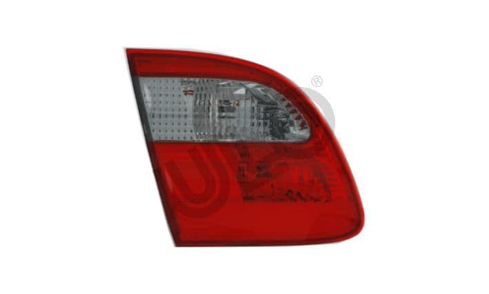 Achterlicht Links (binnen, kleur indicator grijs gerookt, kleur van het glas red) past: MERCEDES E-KLASA W211 Stationwagon 04.06-07.09