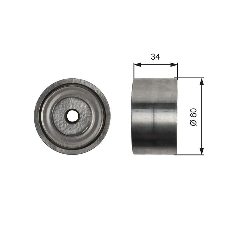 Deflection/Guide Pulley, V-ribbed belt