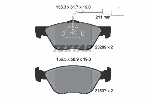 Remblokken set Voor , past: ALFA ROMEO 145, 146, 147, 156, GT, GTV, SPIDER  FIAT BRAVO I, COUPE, MAREA, MULTIPLA, PUNTO  LANCIA DEDRA, DELTA II, KAPPA, LYBRA 1.6-3.2 04.90-03.12