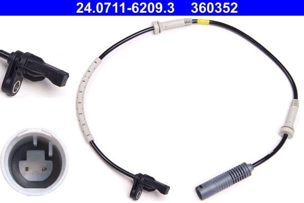 ABS-sensor Voor Links/Rechts past: BMW 1 (E82), 3 (E90), 3 (E92), 3 (E93) 3.0/4.0/4.4 03.07-10.13