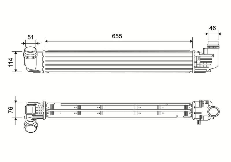 Toevoerluchtkoeler past: DACIA DUSTER  RENAULT DUSTER 1.5D 04.10-