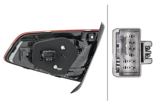 Achterlicht Links (binnen, LED, anti-fog licht) past: VW PASSAT B8 Saloon 08.14-01.19