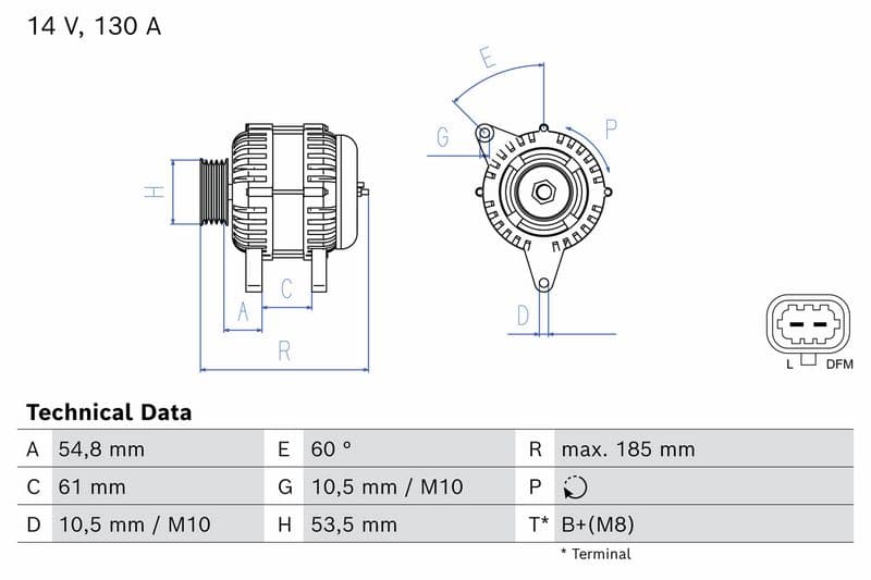 Dynamo (14V, 130A, gereviseerd) past: CHEVROLET CRUZE  OPEL ASTRA J, ASTRA J GTC, CASCADA, MERIVA B, ZAFIRA C 1.4/1.4LPG 12.09-