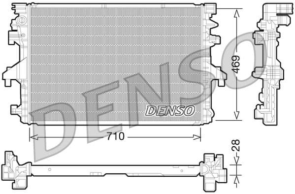 Motorradiator (automatisch/handmatig) past: VW CALIFORNIA T5 CAMPER, MULTIVAN T5, TRANSPORTER T5 2.0/2.0D 11.03-08.15
