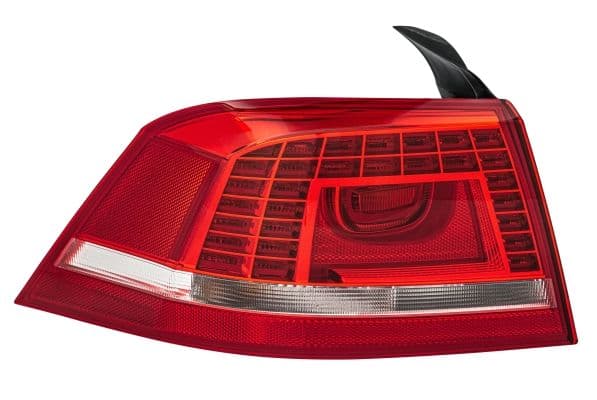 Achterlicht Links (extern, LED/P21W/W21W, kleur indicator wit, kleur van het glas red/wit, achteruitrijlicht) past: VW PASSAT B7 Saloon 08.10-12.14