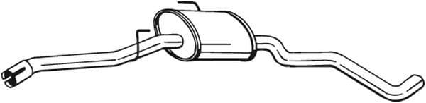 Middendemper uitlaatsysteem past: OPEL OMEGA B 2.2 09.99-07.03