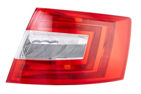 Achterlicht Rechts (H21W/P21W/W5W, kleur indicator wit, kleur van het glas red, anti-fog licht, achteruitrijlicht) past: SKODA OCTAVIA III Liftback 11.12-06.16