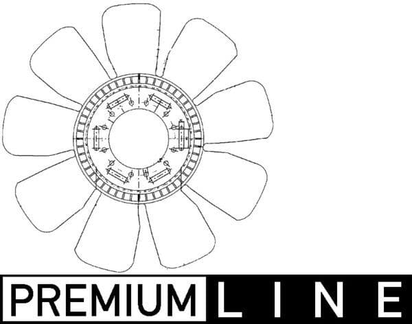 Radiator plezier (diameter 560mm, aantal bladen 9) past: FENDT 800, 900 BF6M2013C-D0836LE504