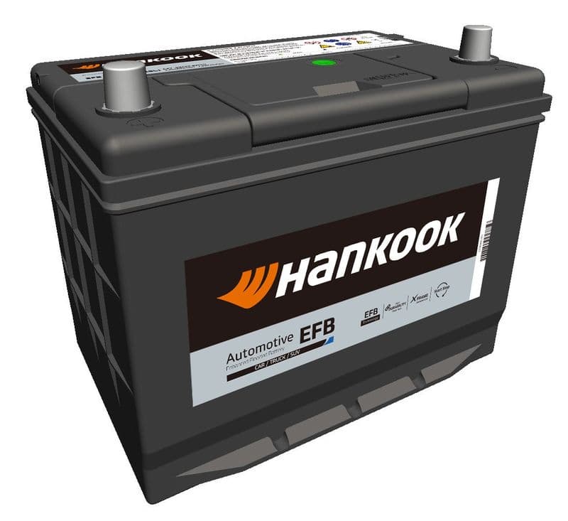 Batterij HANKOOK 12V 75Ah/760A (EN) START&STOP EFB (R+ standaard terminal) 257x172x226 B00 - geen montageflens (beginnen/efb)