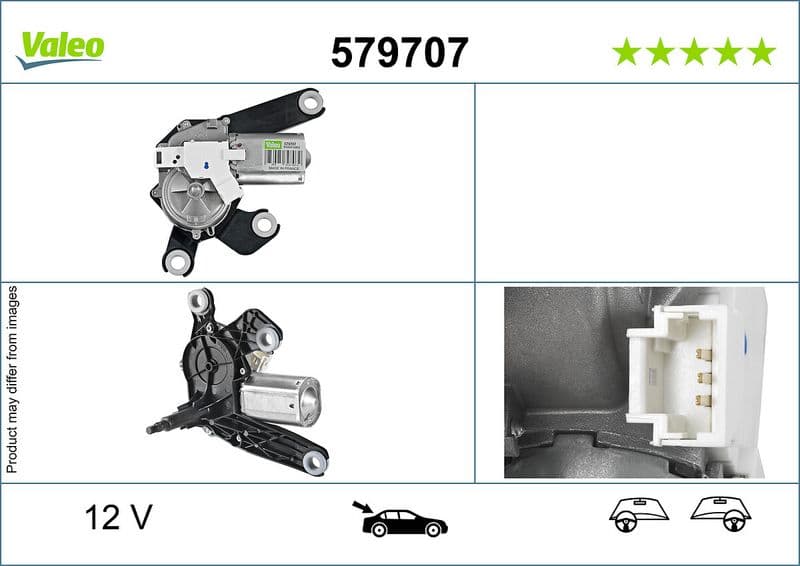 Ruitenwissermotor Achter past: PEUGEOT 307 03.02-12.09