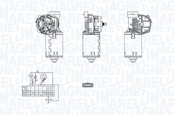 Ruitenwissermotor Voor past: FIAT DOBLO 03.01-