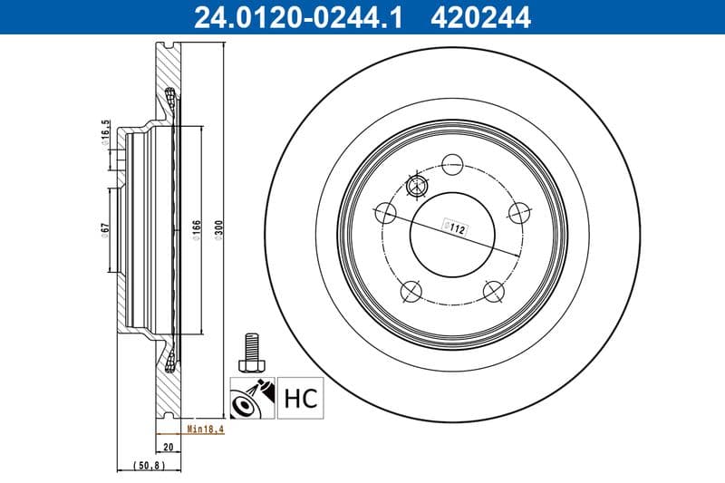 Brake disc Achter Links/Rechts past: BMW 1 (F40), 2 (F45), 2 (U06), 2 GRAN COUPE (F44), 2 GRAN TOURER (F46), 2 GRAN TOURER VAN (F46), X1 (F48), X1 (U11), X2 (F39), X2 (U10) 1.5-Electric 10.84-