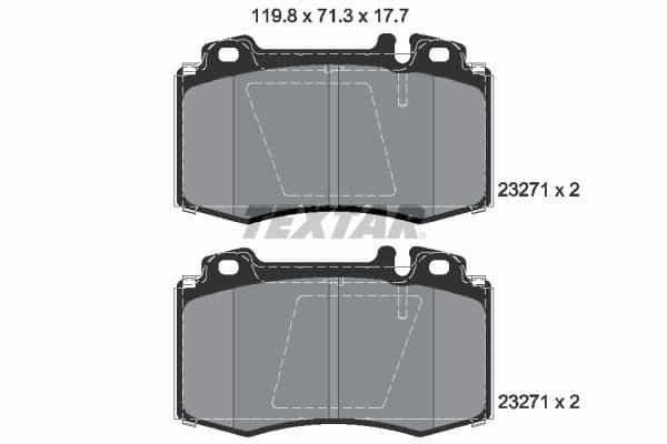 Remblokken set Voor , past: MERCEDES M (W163), S (C215), S (W220, V220), S (W221, V221), SL (R129), SL (R230) 2.7D-7.3 07.92-12.13
