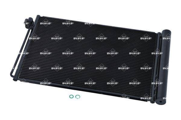 A/C condensator (met droger) past: BMW 5 (E60), 5 (E61), 6 (E63), 6 (E64), 7 (E65, E66, E67) 2.0-6.0 07.01-12.10