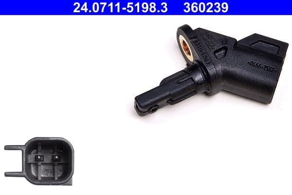 ABS-sensor Voor Links/Rechts past: VOLVO C30, C70 II, S40 II, S60 II, S80 II, V40, V50, V60 I, V70 III, XC60 I, XC70 II  FORD C-MAX, C-MAX II, FOCUS C-MAX, FOCUS II, FOCUS III 1.3-Electric 10.03-