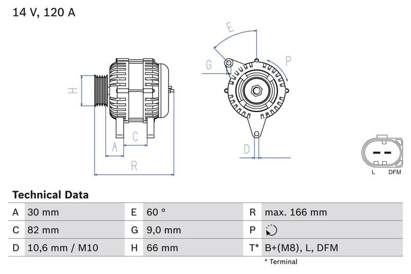 Dynamo (14V, 120A, gereviseerd) past: AUDI A4 B5, A4 B6, A4 B7, A6 C5, A8 D2, ALLROAD C5  SKODA SUPERB I  VW PASSAT B5, PASSAT B5.5 1.6-3.0 11.94-03.08