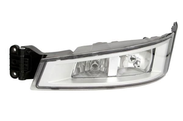 Mistlamp Links (H1/H7, met een lange-afstand halogeen  zilveren frame) 24V past: VOLVO FH II, FH16 II 01.12-