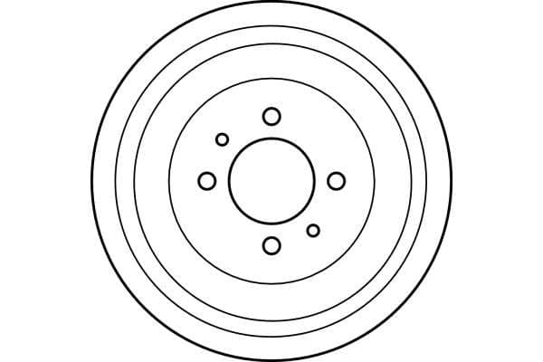 Brake drum Achter past: RENAULT 21, KANGOO, KANGOO EXPRESS, LAGUNA I, MEGANE I, MEGANE SCÉNIC, RAPID, SCENIC I 1.2-Electric 06.86-