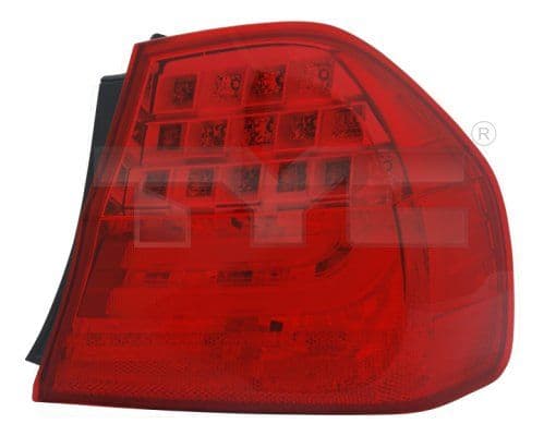Achterlicht Rechts (extern, LED, kleur indicator red, kleur van het glas red) past: BMW 3 E90, E91 Saloon 08.08-12.12
