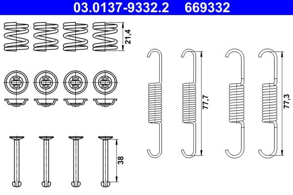 Accessory Kit, brake shoes