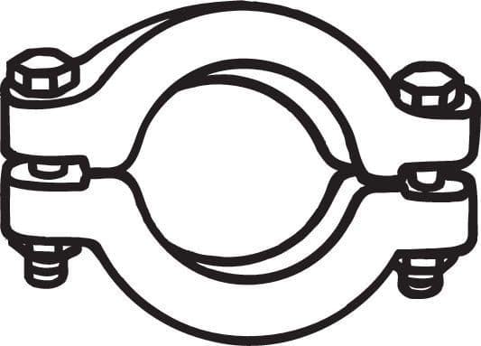 Uitlaatsysteem sluiting (75mm) past: AUDI A1, A3, A4 ALLROAD B8, A4 ALLROAD B9, A4 B8, A4 B9, A5, A6 C7, A6 C8, Q2, Q3, Q5, TT  CHRYSLER SEBRING  DODGE AVENGER, CALIBER, JOURNEY 1.2D-2.5D 10.01-