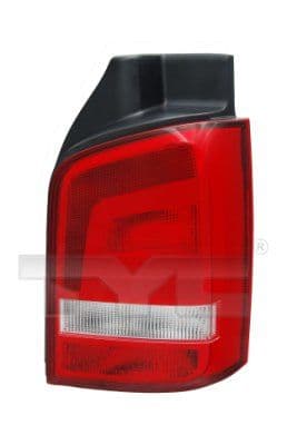 Achterlicht Links (kleur indicator red, kleur van het glas red) past: VW TRANSPORTER T5 Bus / Oversize lichaam 04.03-11.09