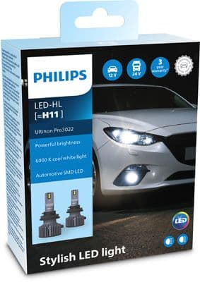 LED gloeilamp (Set 2pcs) H11 12/24V 24W PGJ 19-2 geen goedkeuringscertificaat Ultinon Pro3022 HL