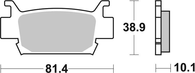 Brake pads Achter/Voor, beoogd gebruik: offroad, materiaal: sinter-SD, 38,9x81,4x10,1mm past: HONDA TRX 500/680/700 2005-2011