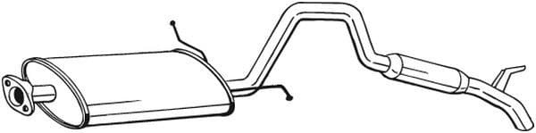 Uitlaatsysteem achterste geluiddemper past: SUZUKI VITARA, X-90 1.6 07.88-03.99