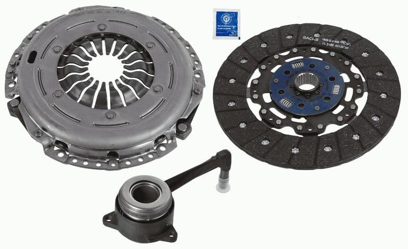 Zelfstellende koppelingskit met hydraulisch lager (240mm) past: VW CALIFORNIA T5 CAMPER, CALIFORNIA T6 CAMPER, MULTIVAN T5, MULTIVAN T6, TRANSPORTER T5, TRANSPORTER T6 2.0D 09.09-12.19