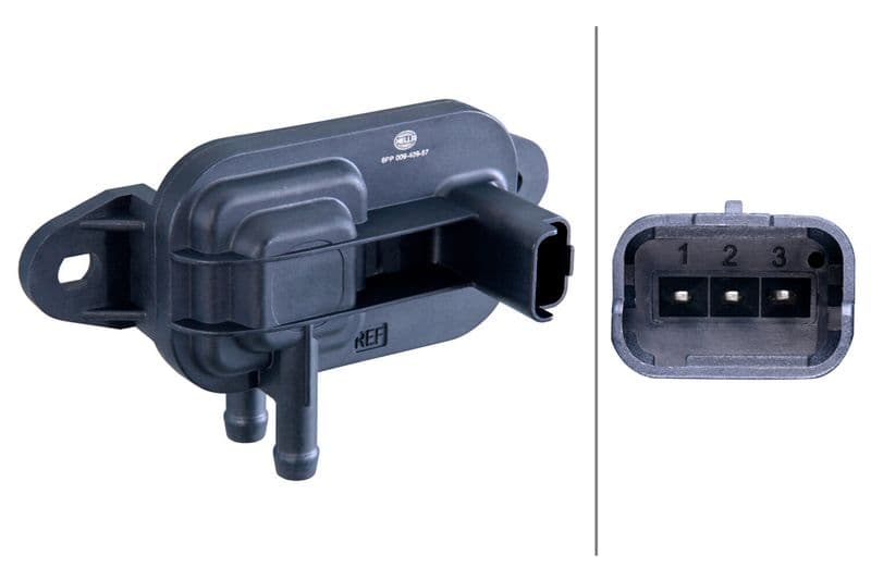 Uitlaatgassen druksensor (aantal pinnen: 3) past: IVECO DAILY III, DAILY IV, DAILY V  CITROEN C8, JUMPER III  FIAT DUCATO, SCUDO, ULYSSE  PEUGEOT 307, 4007, 407, 807, BOXER, EXPERT 1.6D-3.0D 08.00-