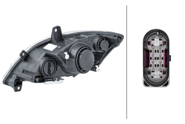 Koplamp Rechts (bi-xenon, D1S/H7/PY21W/W5W, elektrisch, met motor, met gloeilamp, kleur invoegen: verchroomd) past: MERCEDES VIANO (W639), VITO / MIXTO (W639), VITO (W639)