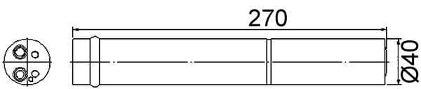 Droger voor airconditioning past: RENAULT CLIO III, MODUS, TWINGO II, WIND 1.2-2.0 09.04-12.14