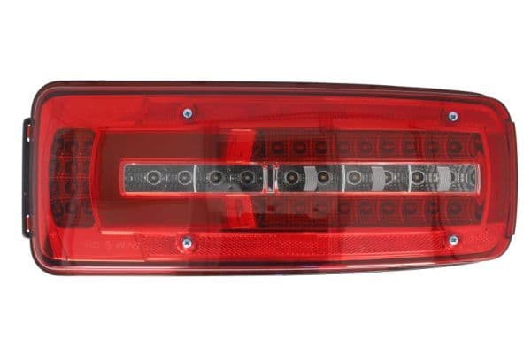Achterlicht Links (LED, 24V, met indicator, anti-fog licht, achteruitrijlicht, met stoplicht, parkeerlicht, met plaatverlichting, zijspeling) past: DAF 75 CF, CF 65, CF 75, CF 85, LF 45 01.01-