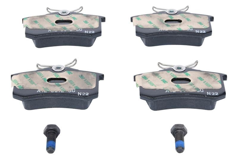 Remblokken set Achter (met remklauw geleidingsbouten), past: AUDI A2, A4 B5  RENAULT MEGANE II, THALIA II, TWINGO II  SEAT CORDOBA, IBIZA III, IBIZA IV, IBIZA IV SC, IBIZA IV ST 1.2-2.0 11.94-