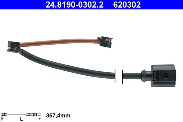 Sensor remblokslijtage Voor past: AUDI A3, TT  CUPRA ATECA, FORMENTOR, LEON, LEON SPORTSTOURER  SEAT LEON, LEON SC, LEON SPORTSTOURER, LEON ST 1.4H-2.5 07.09-