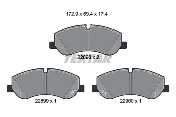 Remblokken set Voor , past: MAXUS DELIVER 9, EDELIVER 3, EDELIVER 9 2.0D/Electric 07.20-