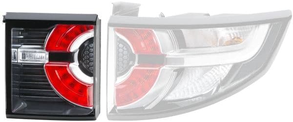 Achterlicht Links (binnen/bovenste deel, LED, kleur van het glas red/transparant, anti-fog licht) past: LAND ROVER DISCOVERY SPORT L550 Off-road 12.14-04.19