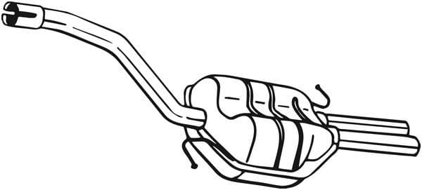 Uitlaatsysteem achterste geluiddemper past: SKODA OCTAVIA II 2.0D 04.06-02.13