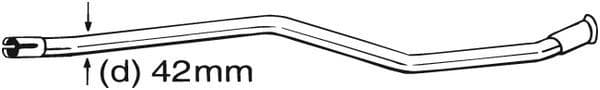 Uitlaatpijp (diameter:42mm) past: CITROEN XSARA 1.9D 07.98-08.05