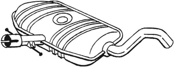 Middendemper uitlaatsysteem past: VW GOLF III, VENTO 2.0/2.8 08.91-09.98