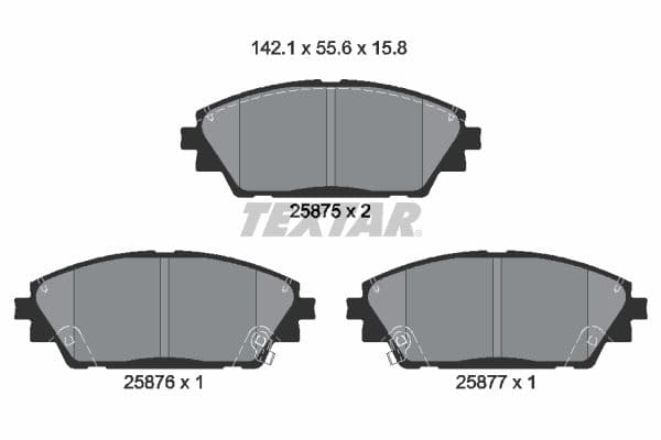 Remblokken set Voor , past: MAZDA 3, CX-3, CX-30 1.5-2.5H 07.13-