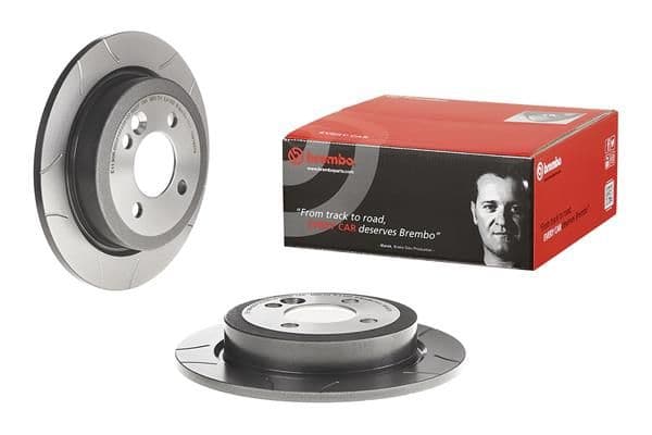 Brake disc, BREMBO Max, 1pcs, Cut, Achter   Links/Rechts, buitendiameter 259 mm, dikte 10 mm, past: MINI (R50, R53), (R52), (R56) 1.4D/1.6/1.6D 06.01-02.12