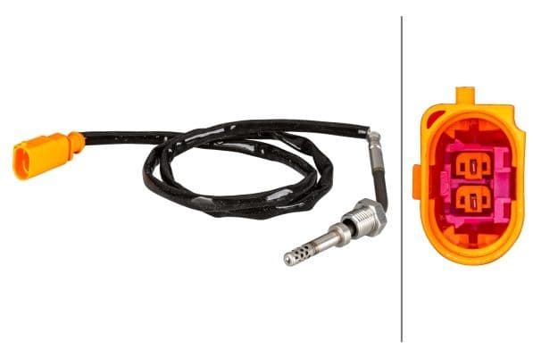 Uitlaatgastemperatuursensor (Na DPF) past: AUDI A1  SEAT IBIZA IV, IBIZA IV SC, IBIZA IV ST, TOLEDO IV  SKODA FABIA II, FABIA II PRAKTIK, RAPID, ROOMSTER, ROOMSTER PRAKTIK 1.2D/1.6D 05.09-12.19
