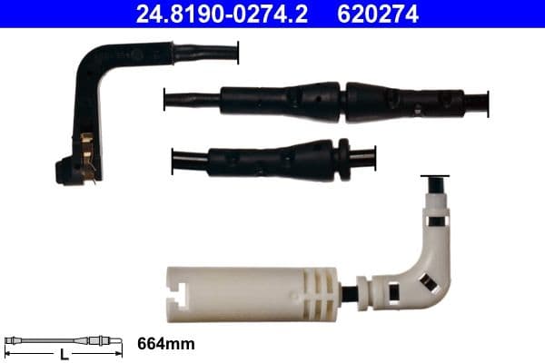Sensor remblokslijtage Achter past: BMW 5 (E60), 6 (E63), 6 (E64) 2.0D-5.0 12.01-08.10